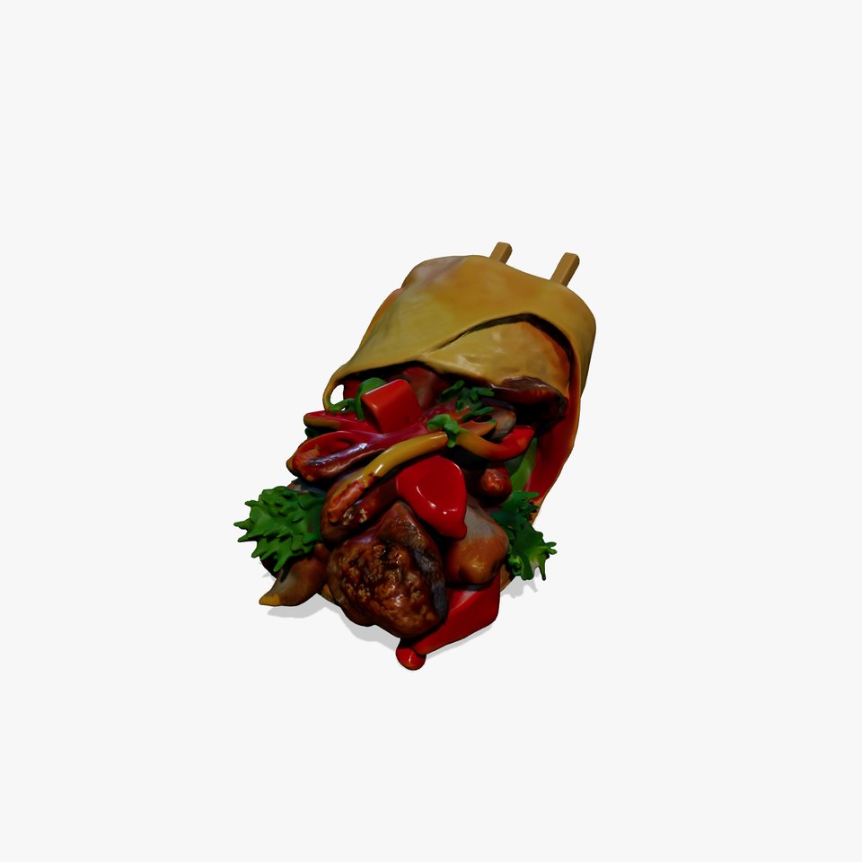 Juicy Dner Kebab Wrap D model pack